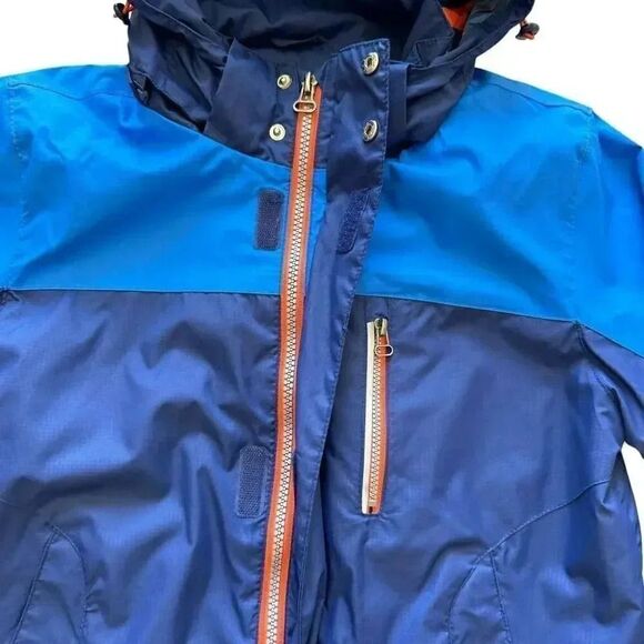 KID1234 Blue Hooded Rain Windbreaker Quick Dry Waterproof Jacket SZ 6-7 #2229 - Picture 4 of 14